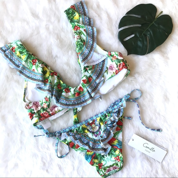 NEW Camilla One Flew Over Tie Front Bikini - Picture 2 of 8